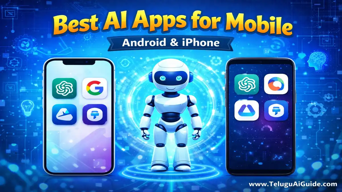 10 Best AI Apps for Mobile 2026 మీ స్మార్ట్‌ఫోన్‌ను పవర్‌ఫుల్ గా మార్చే అద్భుతమైన ఏఐ యాప్స్!
