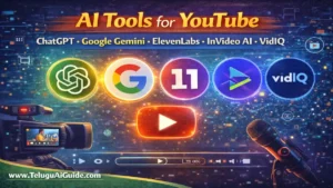 AI Tools for YouTube 2026 మీ ఛానెల్ గ్రోత్ పెంచే 10 అద్భుతమైన ఏఐ టూల్స్!