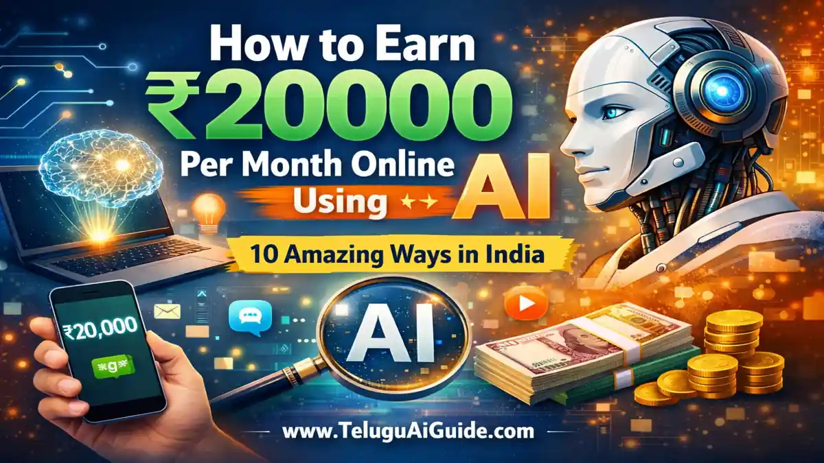 How to Earn ₹20000 Per Month Online Using AI ? 10 అద్భుతమైన మార్గాలు!